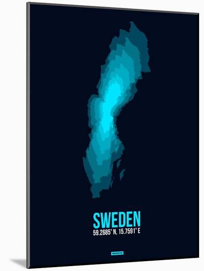 Sweden Radiant Map 2-NaxArt-Mounted Art Print