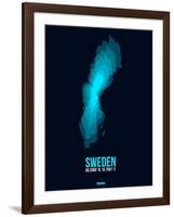 Sweden Radiant Map 2-NaxArt-Framed Art Print