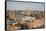Sweden, Scania, Malmo, Inre Hamnen inner harbor, elevated skyline view-Walter Bibikow-Framed Stretched Canvas
