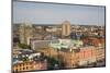 Sweden, Scania, Malmo, Inre Hamnen inner harbor, elevated skyline view-Walter Bibikow-Mounted Photographic Print