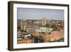 Sweden, Scania, Malmo, Inre Hamnen inner harbor, elevated skyline view-Walter Bibikow-Framed Photographic Print