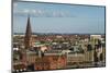 Sweden, Scania, Malmo, Inre Hamnen inner harbor, elevated skyline view-Walter Bibikow-Mounted Photographic Print