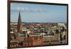 Sweden, Scania, Malmo, Inre Hamnen inner harbor, elevated skyline view-Walter Bibikow-Framed Photographic Print