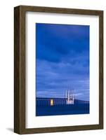 Sweden, Scania, Malmo, Oresund Bridge, longest cable-tied bridge in Europe-Walter Bibikow-Framed Photographic Print