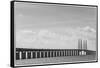 Sweden, Scania, Malmo, Oresund Bridge, longest cable-tied bridge in Europe-Walter Bibikow-Framed Stretched Canvas