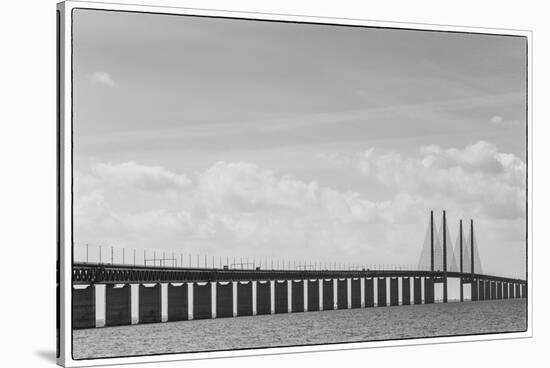 Sweden, Scania, Malmo, Oresund Bridge, longest cable-tied bridge in Europe-Walter Bibikow-Stretched Canvas