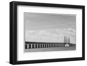 Sweden, Scania, Malmo, Oresund Bridge, longest cable-tied bridge in Europe-Walter Bibikow-Framed Photographic Print