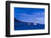 Sweden, Scania, Malmo, Oresund Bridge, longest cable-tied bridge in Europe-Walter Bibikow-Framed Photographic Print