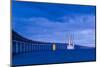 Sweden, Scania, Malmo, Oresund Bridge, longest cable-tied bridge in Europe-Walter Bibikow-Mounted Photographic Print