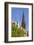 Sweden, Scania, Malmo, Sankt Petri Krka church and city buildings-Walter Bibikow-Framed Photographic Print