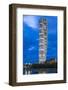 Sweden, Scania, Malmo, Turning Torso building, designed by architect Santiago Calatrava, 2005, dusk-Walter Bibikow-Framed Photographic Print