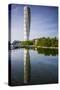 Sweden, Scania, Malmo, Turning Torso building, designed by architect Santiago Calatrava, 2005-Walter Bibikow-Stretched Canvas