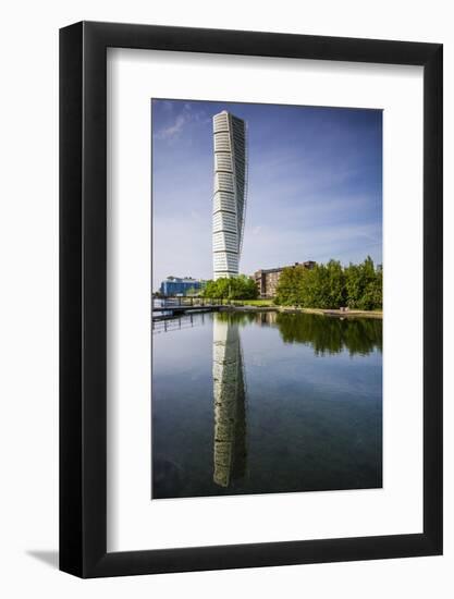 Sweden, Scania, Malmo, Turning Torso building, designed by architect Santiago Calatrava, 2005-Walter Bibikow-Framed Photographic Print