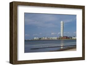 Sweden, Scania, Malmo, Turning Torso building, designed by architect Santiago Calatrava, 2005-Walter Bibikow-Framed Photographic Print