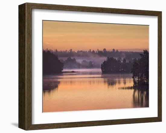 Sweden, Smaland, Morning Fog on Solgen Lake-K. Schlierbach-Framed Photographic Print