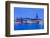Sweden, Stockholm at dusk-Walter Bibikow-Framed Photographic Print