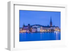 Sweden, Stockholm at dusk-Walter Bibikow-Framed Photographic Print