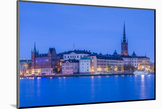 Sweden, Stockholm at dusk-Walter Bibikow-Mounted Photographic Print