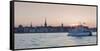 Sweden, Stockholm - Ferry Heading for the Old Town at Sunset-null-Framed Stretched Canvas