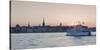 Sweden, Stockholm - Ferry Heading for the Old Town at Sunset-null-Stretched Canvas