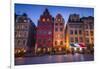 Sweden, Stockholm, Gamla Stan, Old Town, buildings of the Stortorget Square, dusk-Walter Bibikow-Framed Photographic Print