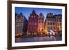 Sweden, Stockholm, Gamla Stan, Old Town, buildings of the Stortorget Square, dusk-Walter Bibikow-Framed Photographic Print