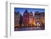 Sweden, Stockholm, Gamla Stan, Old Town, buildings of the Stortorget Square, dusk-Walter Bibikow-Framed Photographic Print