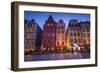 Sweden, Stockholm, Gamla Stan, Old Town, buildings of the Stortorget Square, dusk-Walter Bibikow-Framed Photographic Print