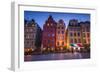Sweden, Stockholm, Gamla Stan, Old Town, buildings of the Stortorget Square, dusk-Walter Bibikow-Framed Photographic Print
