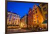 Sweden, Stockholm, Gamla Stan, Old Town, buildings of the Stortorget Square, dusk-Walter Bibikow-Framed Photographic Print