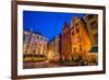 Sweden, Stockholm, Gamla Stan, Old Town, buildings of the Stortorget Square, dusk-Walter Bibikow-Framed Photographic Print