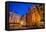 Sweden, Stockholm, Gamla Stan, Old Town, buildings of the Stortorget Square, dusk-Walter Bibikow-Framed Stretched Canvas