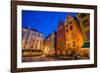 Sweden, Stockholm, Gamla Stan, Old Town, buildings of the Stortorget Square, dusk-Walter Bibikow-Framed Photographic Print