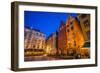 Sweden, Stockholm, Gamla Stan, Old Town, buildings of the Stortorget Square, dusk-Walter Bibikow-Framed Photographic Print