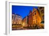 Sweden, Stockholm, Gamla Stan, Old Town, buildings of the Stortorget Square, dusk-Walter Bibikow-Framed Photographic Print