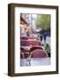 Sweden, Stockholm, Gamla Stan, Old Town, cafe tables-Walter Bibikow-Framed Photographic Print