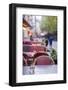 Sweden, Stockholm, Gamla Stan, Old Town, cafe tables-Walter Bibikow-Framed Photographic Print