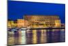 Sweden, Stockholm, Gamla Stan, Old Town, Royal Palace, dusk-Walter Bibikow-Mounted Photographic Print