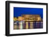 Sweden, Stockholm, Gamla Stan, Old Town, Royal Palace, dusk-Walter Bibikow-Framed Photographic Print