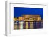 Sweden, Stockholm, Gamla Stan, Old Town, Royal Palace, dusk-Walter Bibikow-Framed Photographic Print