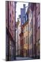 Sweden, Stockholm, Gamla Stan, Old Town, Royal Palace, old town street-Walter Bibikow-Mounted Photographic Print