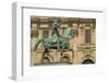 Sweden, Stockholm, Gamla Stan, Old Town, Royal Palace, statue of King Carl Johan XIV-Walter Bibikow-Framed Photographic Print