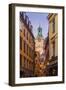 Sweden, Stockholm, Gamla Stan, Old Town, Storkyrkan Cathedral, dusk-Walter Bibikow-Framed Photographic Print