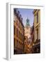 Sweden, Stockholm, Gamla Stan, Old Town, Storkyrkan Cathedral, dusk-Walter Bibikow-Framed Photographic Print