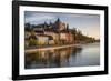 Sweden, Stockholm, view towards Sodermalm neighborhood, sunset-Walter Bibikow-Framed Photographic Print