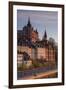 Sweden, Stockholm, view towards Sodermalm neighborhood, sunset-Walter Bibikow-Framed Photographic Print