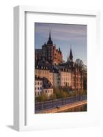 Sweden, Stockholm, view towards Sodermalm neighborhood, sunset-Walter Bibikow-Framed Photographic Print