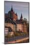 Sweden, Stockholm, view towards Sodermalm neighborhood, sunset-Walter Bibikow-Mounted Photographic Print