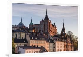 Sweden, Stockholm, view towards Sodermalm neighborhood, sunset-Walter Bibikow-Framed Photographic Print