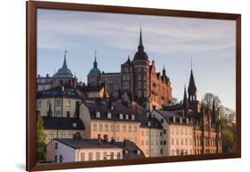 Sweden, Stockholm, view towards Sodermalm neighborhood, sunset-Walter Bibikow-Framed Photographic Print